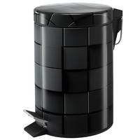 KOSMETIKEIMER Cube - Schwarz, Kunststoff/Metall (17/25/25cm) - Sanilo