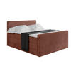 BOXSPRINGBETT mit Matratze H3|H4 und Lattenrost - TOLO-Z KING 160x200 Cord - Ziegelrot - Rostfarben, Holzwerkstoff (160/200cm) - ALTDECOR