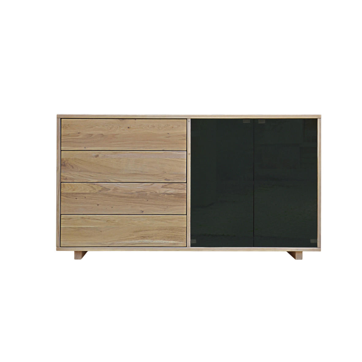 KOMMODE mit Schubladen aus Eichenholz BERGEN I - Eichefarben, Holz (150/80/45cm) - Rawood Furniture