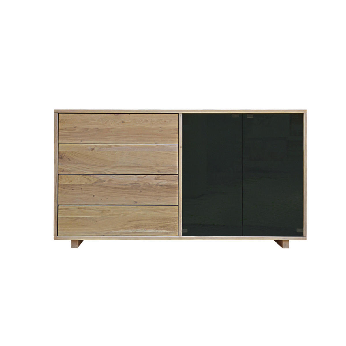 KOMMODE mit Schubladen aus Eichenholz BERGEN I - Eichefarben, Holz (150/80/45cm) - Rawood Furniture