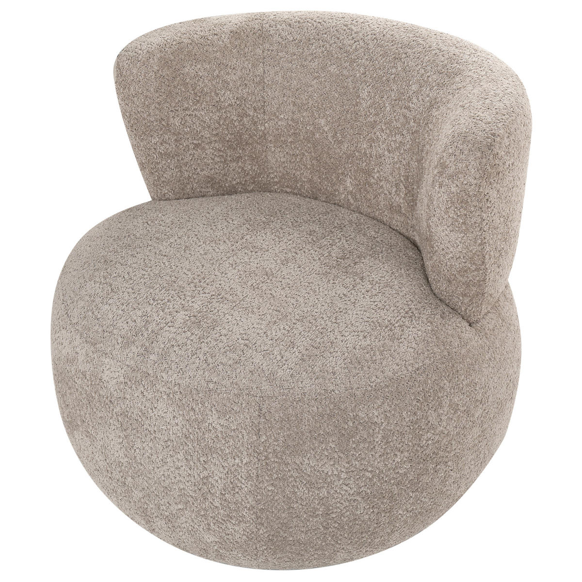 SESSEL Chenillegewebe Taupe Volda - Taupe, Textil (78/74/80cm) - Beliani