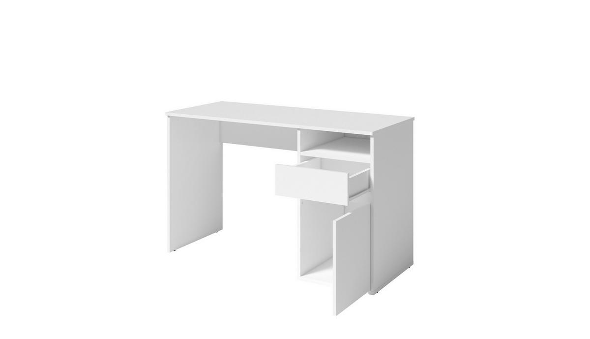 SCHREIBTISCH REGIS 120x53x75,5 cm Bürotisch Computertisch, Weiß - Weiß, Holzwerkstoff (53/120/75.5cm) - MASSENO