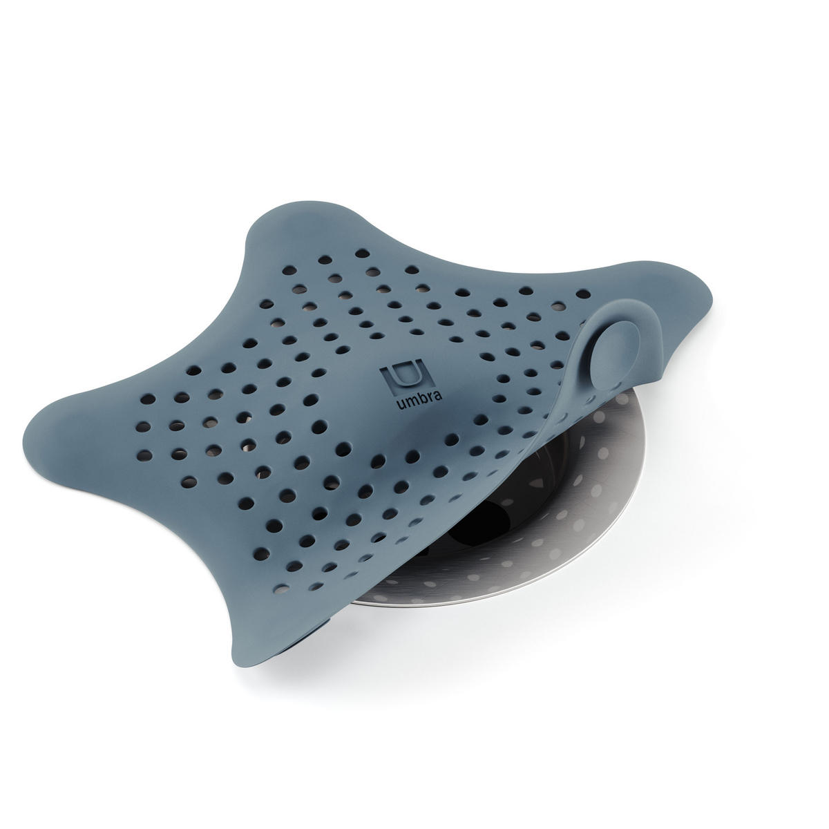 HAARSIEB Starfish mit Saugnäpfen, Schieferblau - Blau, Kunststoff (15/1/15cm) - Umbra