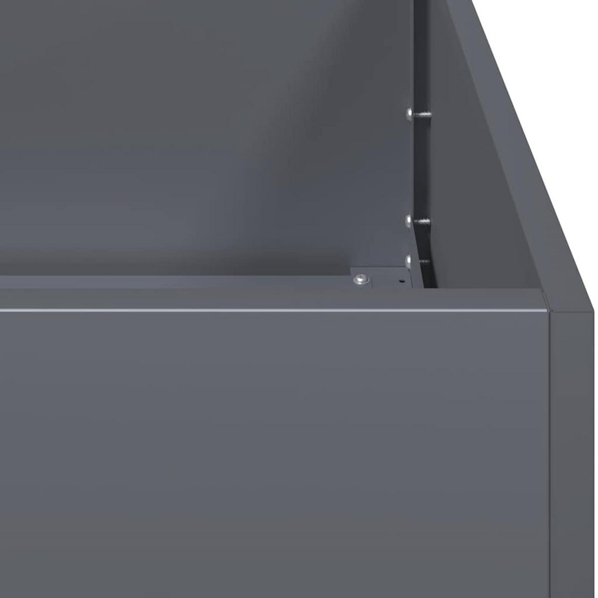 PFLANZKÜBEL Anthrazit 280/40/40 Cm Kaltgewalzter Stahl - Anthrazit, Metall (40/40/280cm) - vidaXL