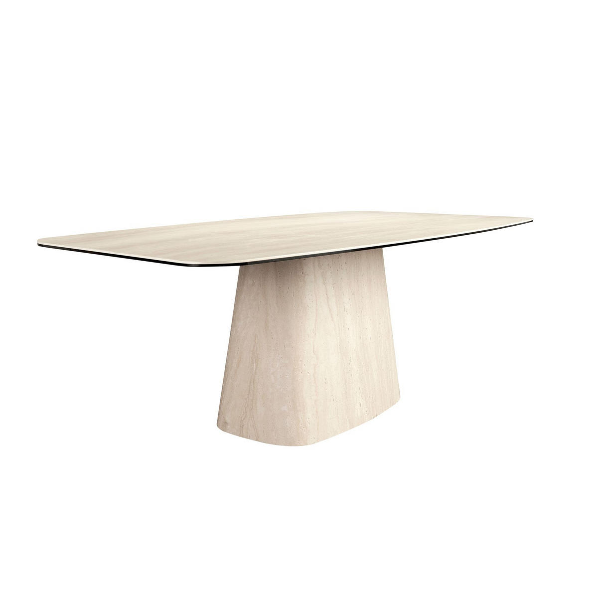 ESSTISCH oval Sand 240/120/76 cm - Beige, Keramik (120/240/76cm) - ANGEL CERDA