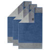 GÄSTETUCH Unisex Luxury Home Two-Tone Blau 3er Pack Baumwolle - Blau, Textil (50/30cm) - Cawoe