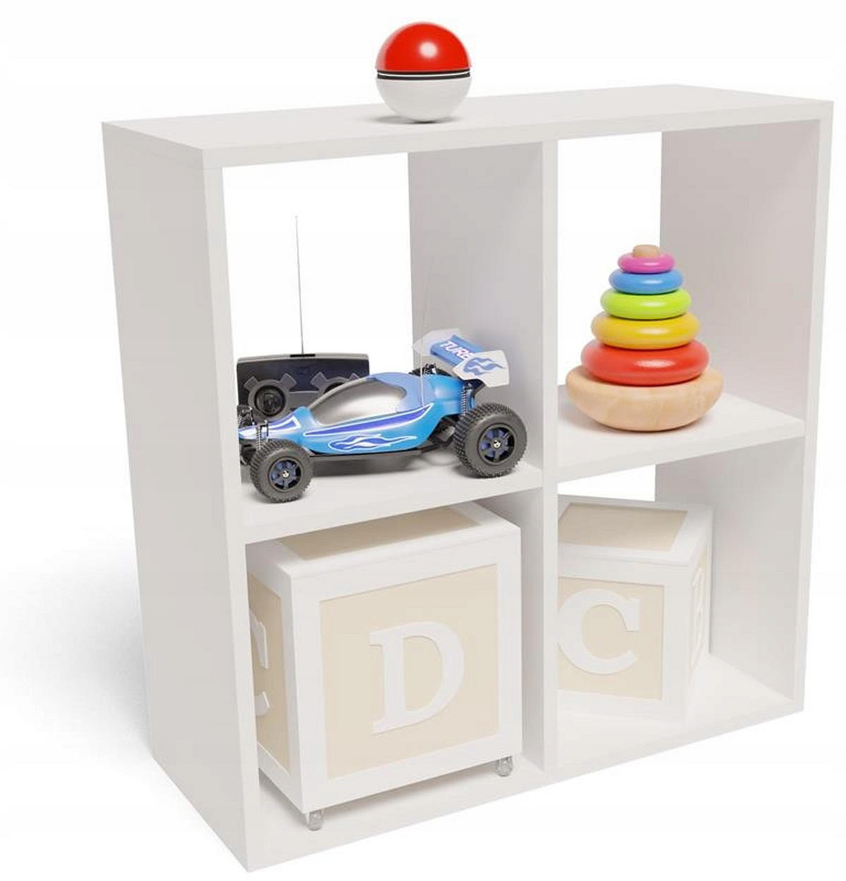 STANDREGAL MALAX EX3 Weiß 74/30/75 cm - Weiß, Holzwerkstoff (74/75/30cm) - Matkam Möbel