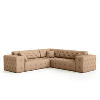 ECKSOFA Chantal - Beige, Holzwerkstoff/Textil (246/246cm) - Fun Möbel