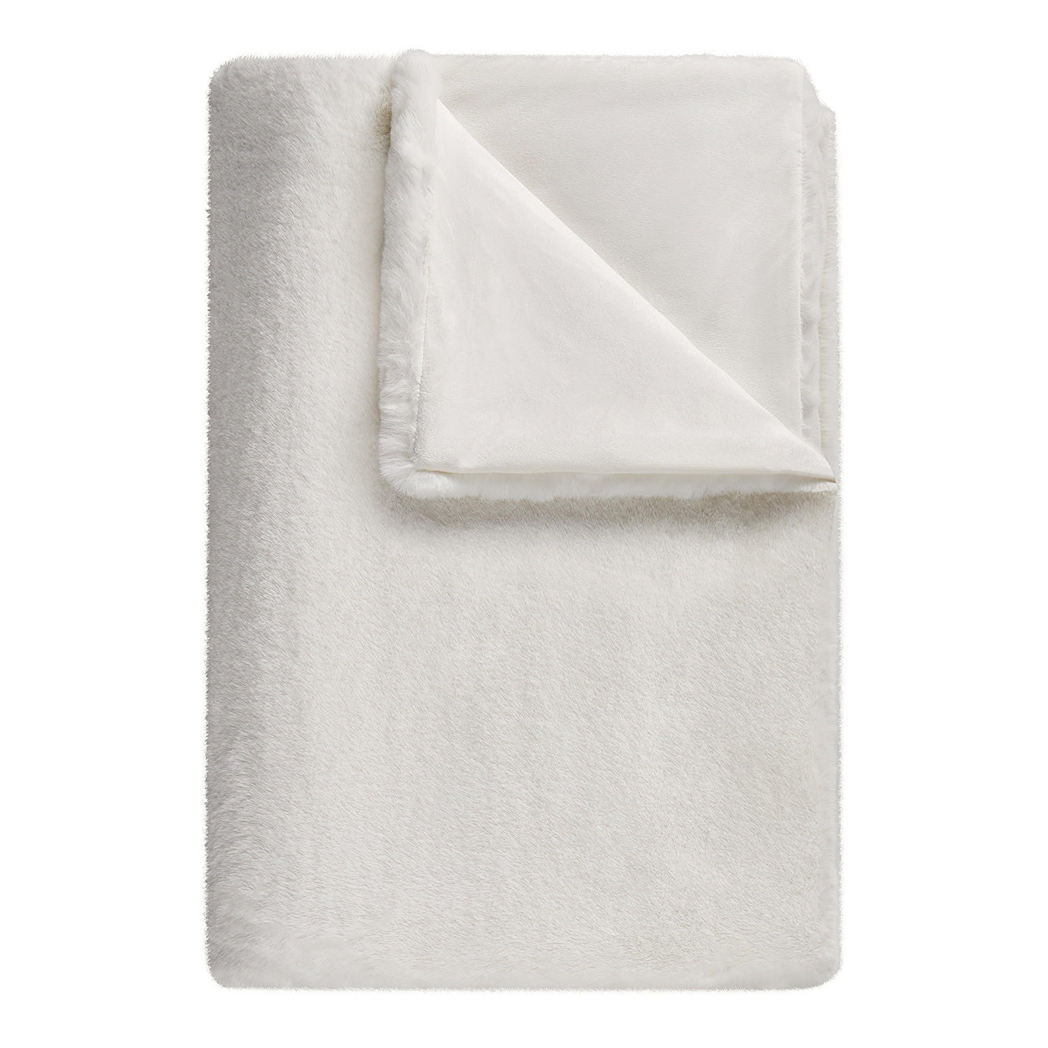 FELLDECKE Wild Thing - Weiß, Kunststoff (150/200cm) - Butlers