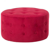 POUF Tampa 55/55/30 cm - Rot, Textil (55/30/55cm) - Beliani