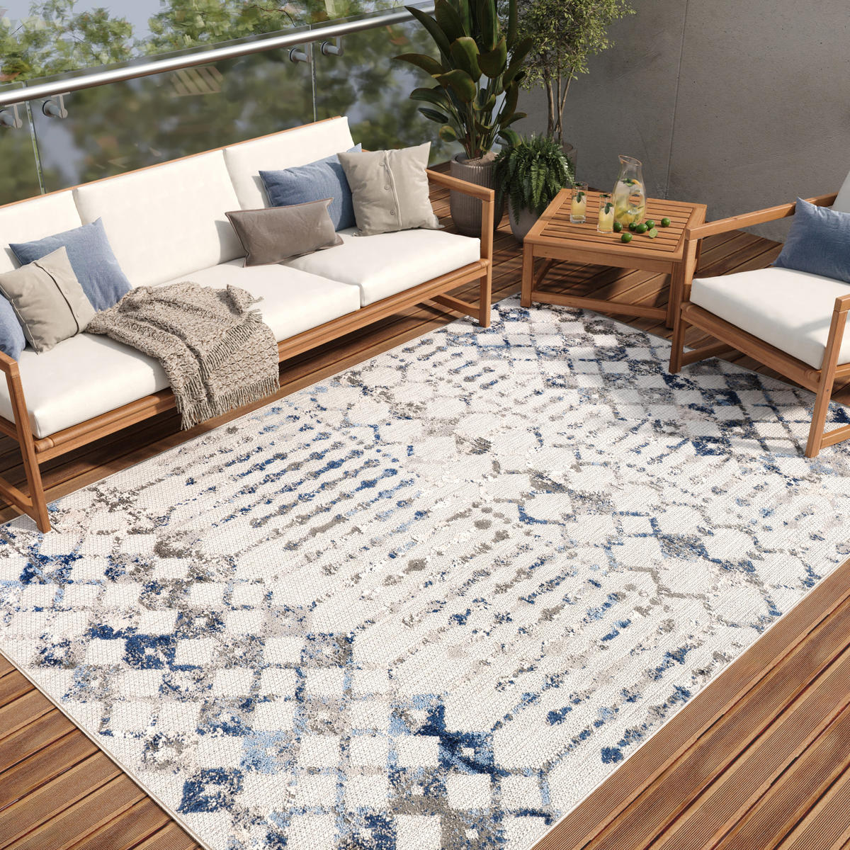 TEPPICH PATIO GRAU 180/270 cm - Grau, Textil (180/270cm) - Tapiso