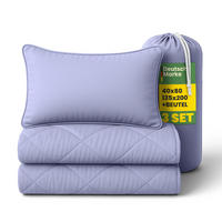 SOMMERBETT für Reisen 2-teilig 135x200/40x80 cm Lavendel - Lila, Textil (135/200cm) - Bestlivings