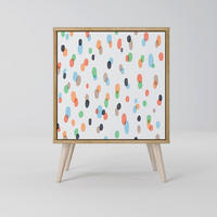 SIDEBOARD ENERGETIC SPOTS, Eichefarben, 57,5x42x77,5 cm, Schräge Buchenholzfüße - Eichefarben/Buchefarben, Holzwerkstoff/Buchenholz (57.5/77.5/42cm) - SpaceRebels