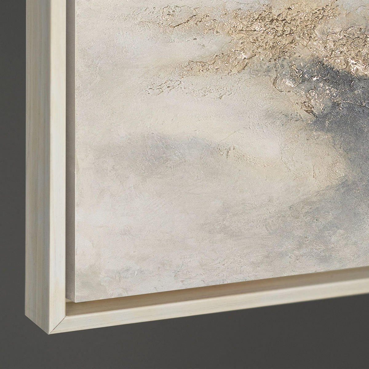 GEMÄLDE Wolkenmelodie Schattenfugenrahmen Beige 120x80 cm - Beige, Holz (120/80cm) - YS-art gallery