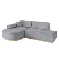 ECKSOFA Ottomane Links ARRIO-L1 - 243x171x83 cm Hellgrau - Grau, Holzwerkstoff/Textil (243/171cm) - ALTDECOR