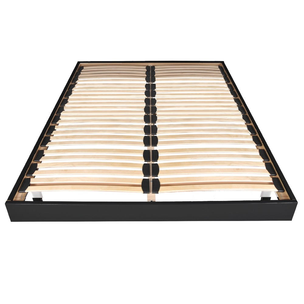 BETTRAHMEN SOMKIT mit Einlegerahmen/ 180x200, Schwarz - Schwarz, Holzwerkstoff (180/200cm) - Weber Industries