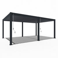 PERGOLA Deluxe Plus Pavillon Terrassenüberdachung Aluminium 4 x 6 m anthrazit - Anthrazit, Metall (400/255/600cm) - WEIDE
