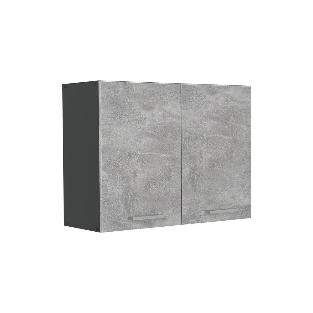 KÜCHENGLASSCHRANK R-Line, Beton/Anthrazit, 80 cm - Anthrazit/Grau, Holzwerkstoff (80/60/31cm) - Vicco