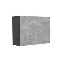 KÜCHENGLASSCHRANK R-Line, Beton/Anthrazit, 80 cm - Anthrazit/Grau, Holzwerkstoff (80/60/31cm) - Vicco