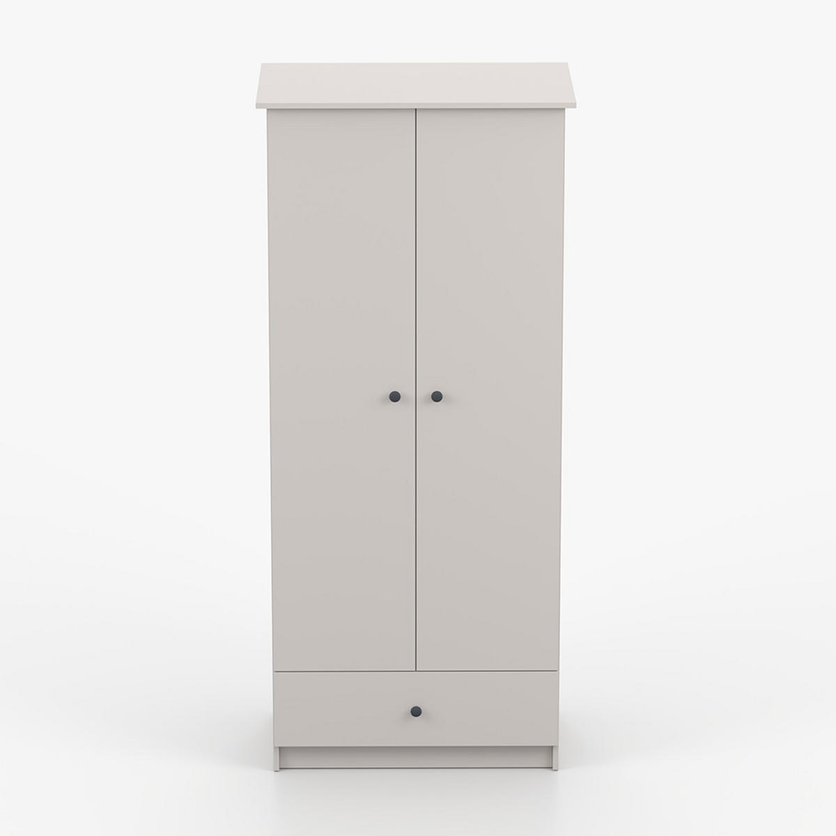 DREHTÜRENSCHRANK 85,5/193/53 cm 2-türig Olaf II Kaschmir + anthrazit Griffe - Kaschmir/Anthrazit, Holzwerkstoff/Metall (85.5/193/53cm) - imoebel24