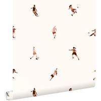 TAPETE Fußballspielerinnen 50 x 900 cm - Weiß, Papier (50/0.1cm) - ESTAhome