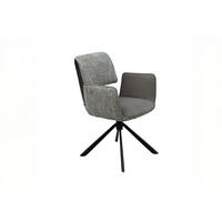 ESSZIMMERSTUHL EDENIA Grau Webstoff Drehbar (360°) (1er-Set) - Grau, Kunststoff/Textil (60/86/65cm) - KAWOLA