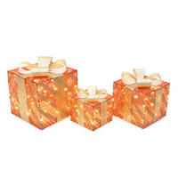 GESCHENKBOX HTHD0269 - Rot/Goldfarben, Kunststoff/Metall (26/27/26cm) - Hometopia