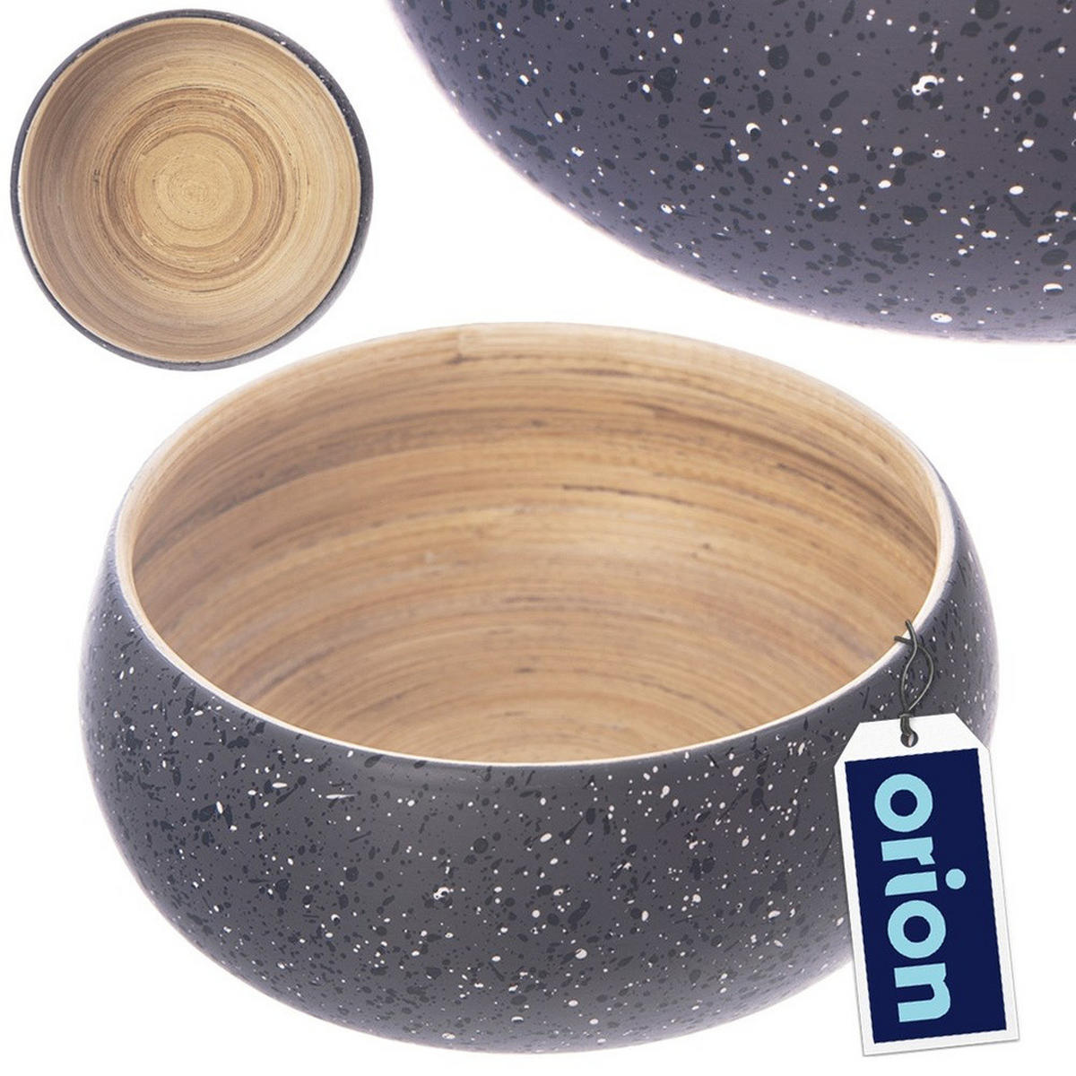 BAMBUSSCHALE Granite grau - Grau, Holz (13.5/13.5/5.5cm) - Orion 