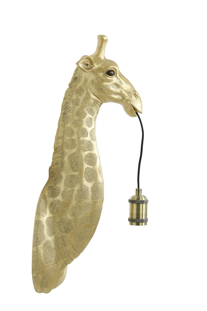 WANDLEUCHTE Giraffe Gold 20,5/19/61 cm - Goldfarben, Kunststoff (19/61/20.5cm) - Light & Living