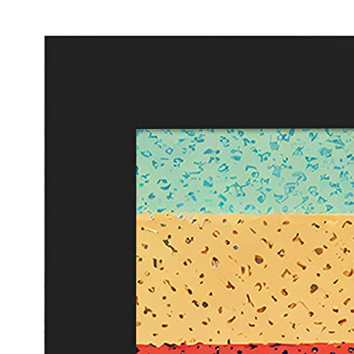 POSTER Set mit 4 Meer Abstrakt Moderne Galaxien A3 Schwarzer Rahmen - Schwarz, Papier (29.7/3cm) - Nacnic