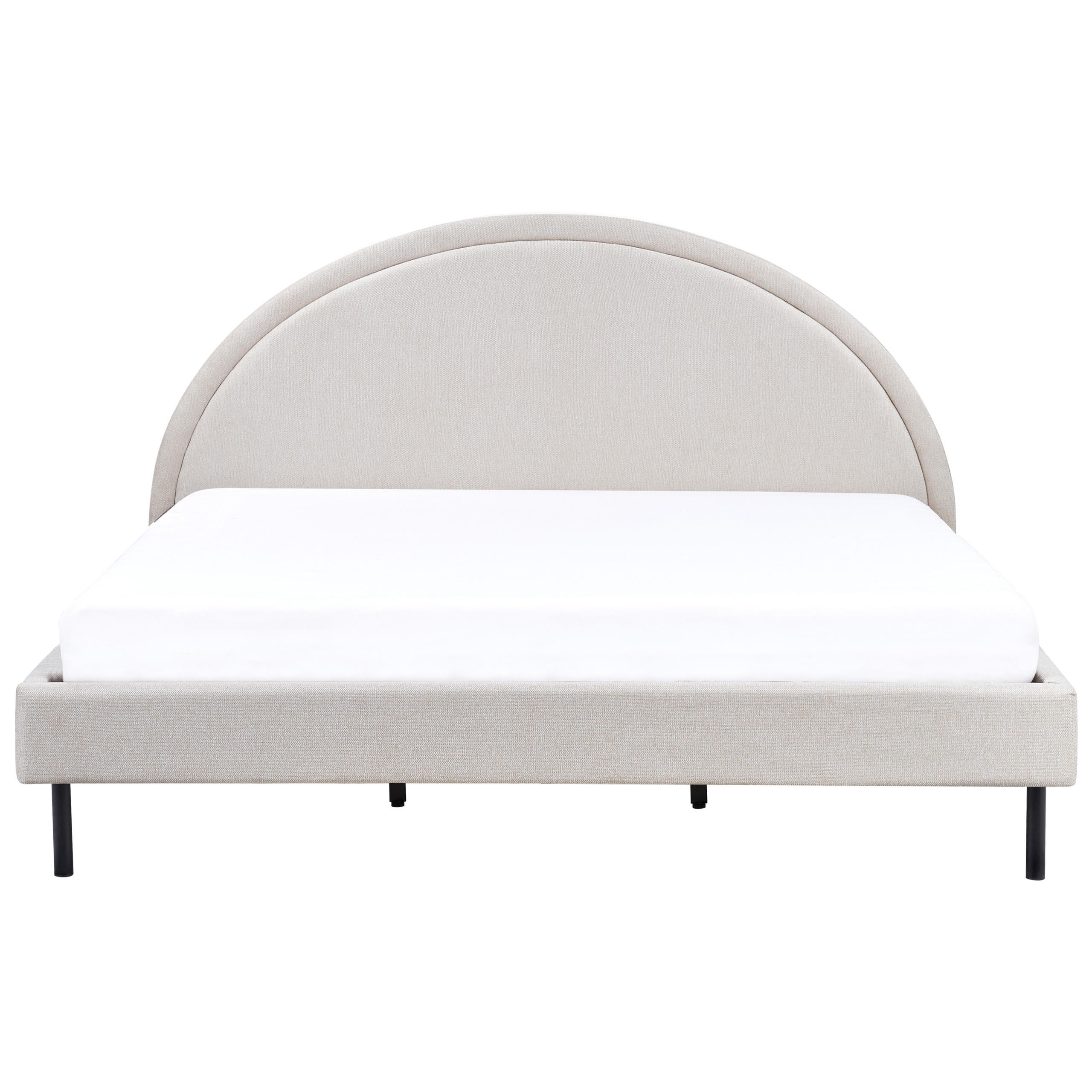 BETT mit Lattenrost 180x200 cm Beige Margut - Beige, Textil (180/200cm) - Beliani