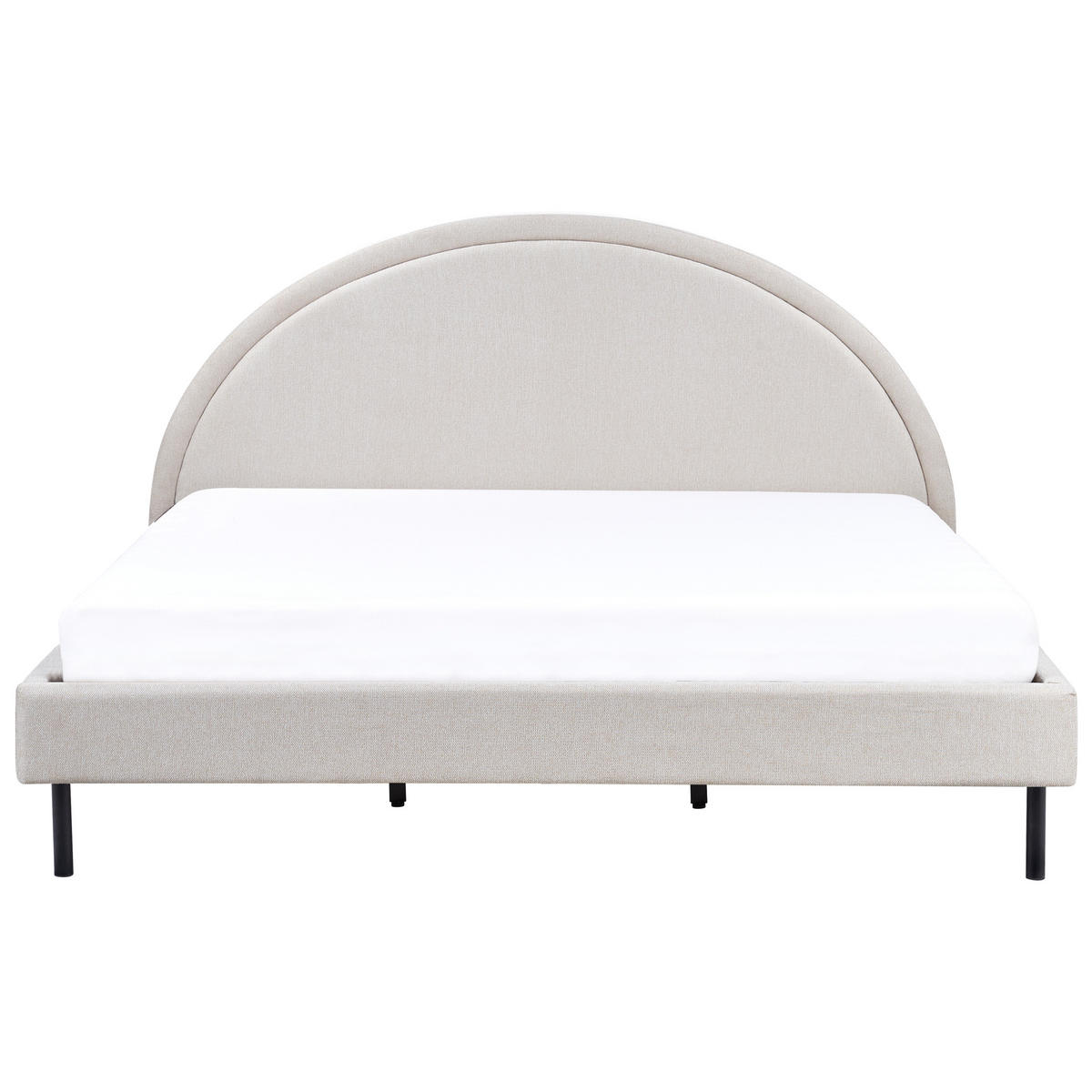 BETT mit Lattenrost 180x200 cm Beige Margut - Beige, Textil (180/200cm) - Beliani
