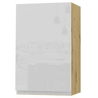 HÄNGESCHRANK Florence W2/45 Eiche Artisan / RAL 9003 signalweiß HG 45 / 32,5 / 72cm - Türanschlag links - Weiß Hochglanz/Eiche Artisan, Holz/Holzwerkstoff (45/72/32.5cm) - Feldmann-Wohnen