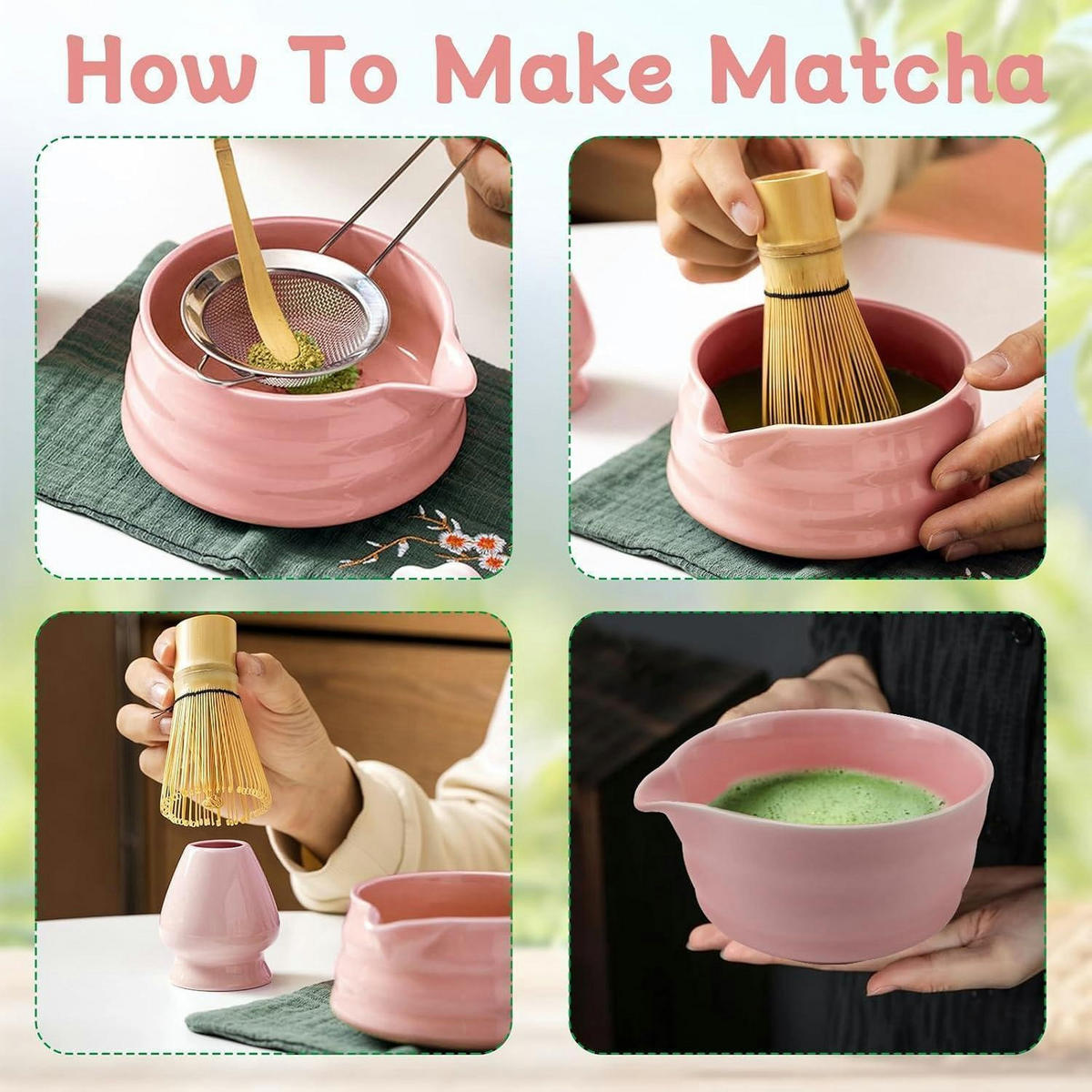 MATCHA Set 5-teilig Rosa Keramik - Rosa, Keramik (14/11/18cm)