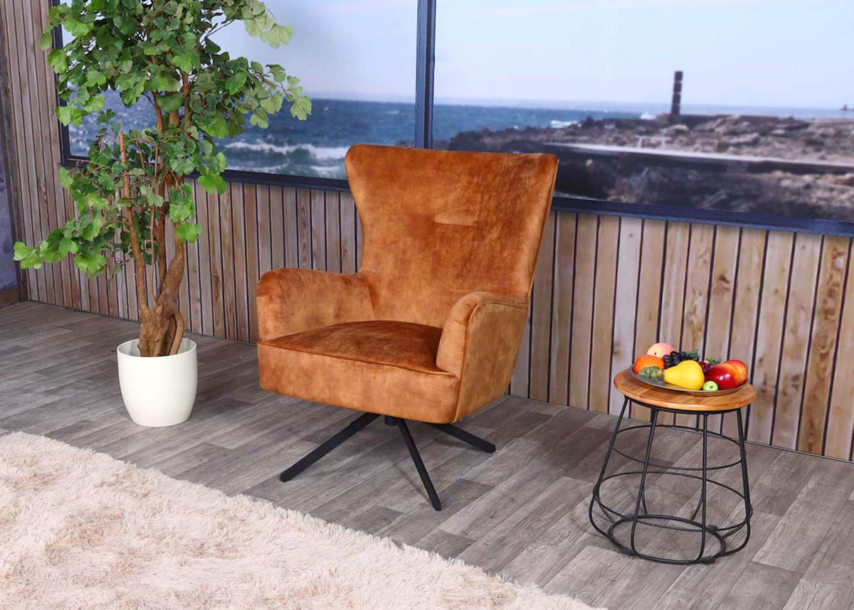 LOUNGE-SESSEL Braun - Braun, Textil (75/99/65cm) - MCW