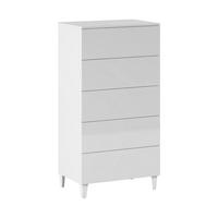 KOMMODE Weiß 40/61/117 cm - Weiß, Holzwerkstoff (61/117/40cm) - DMORA