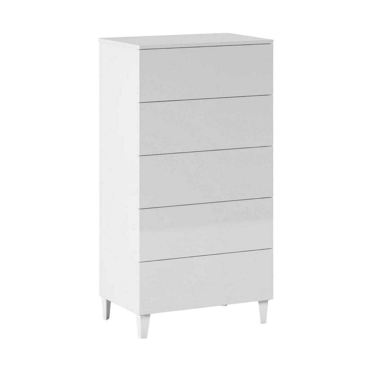 KOMMODE Weiß 40/61/117 cm - Weiß, Holzwerkstoff (61/117/40cm) - DMORA