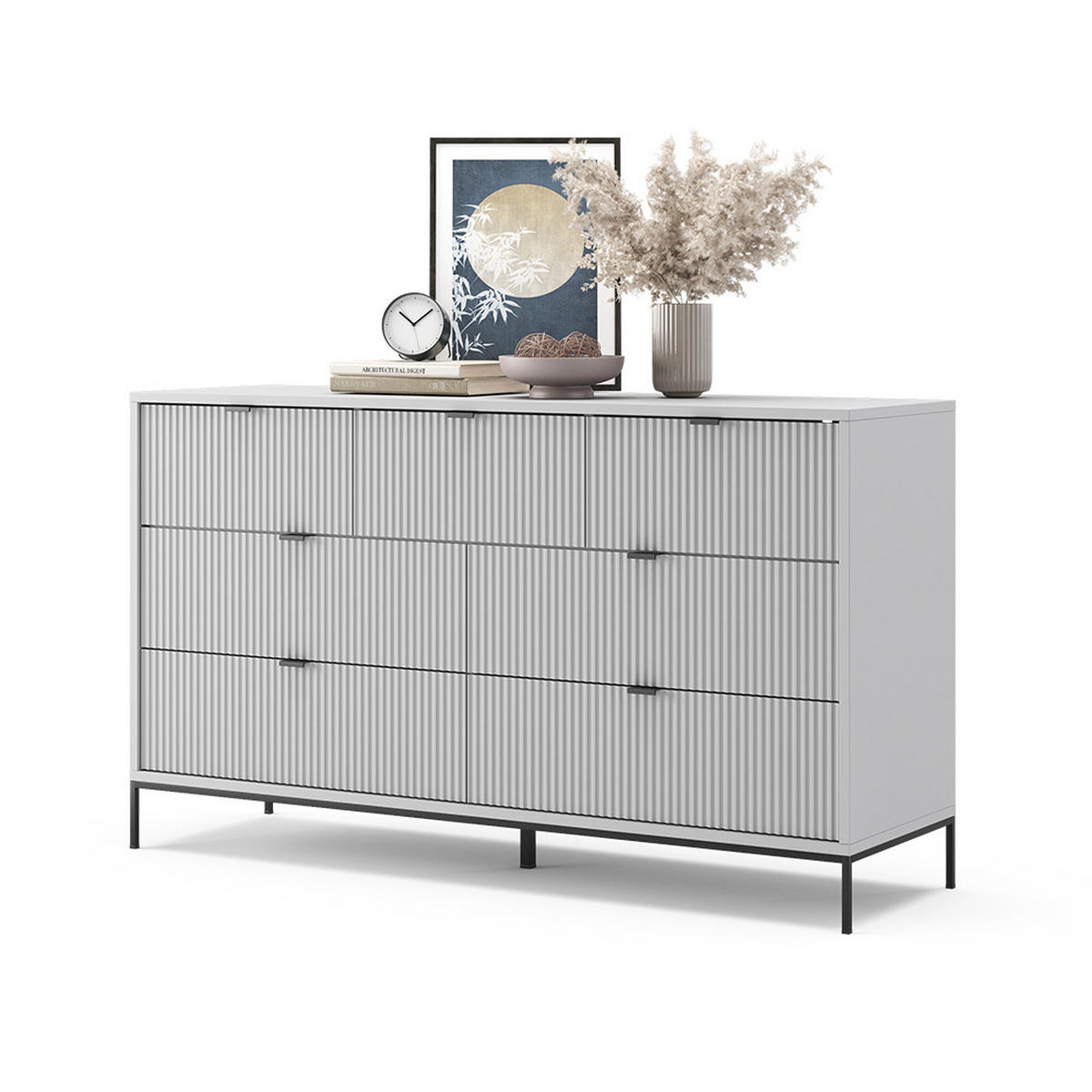 SIDEBOARD Eliza Grau 140 x 81 cm - Grau, Holzwerkstoff (140/81/42cm) - Vicco