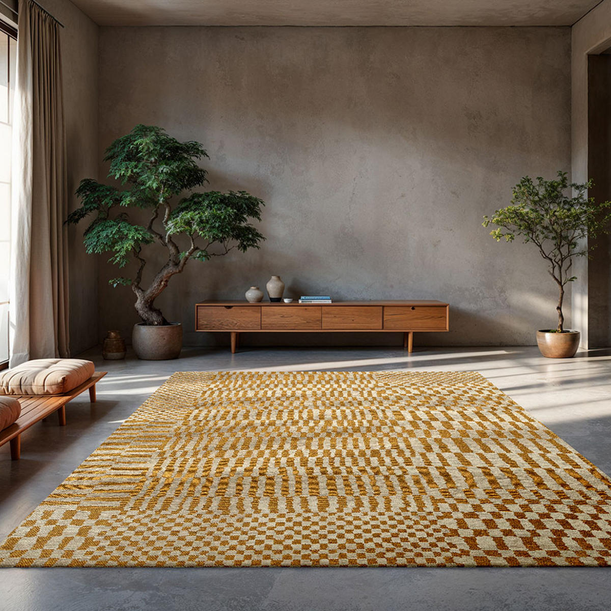 TEPPICH Erg Structures Berber 200/280 cm - Gelb, Textil (200/280cm) - Louis De Poortere