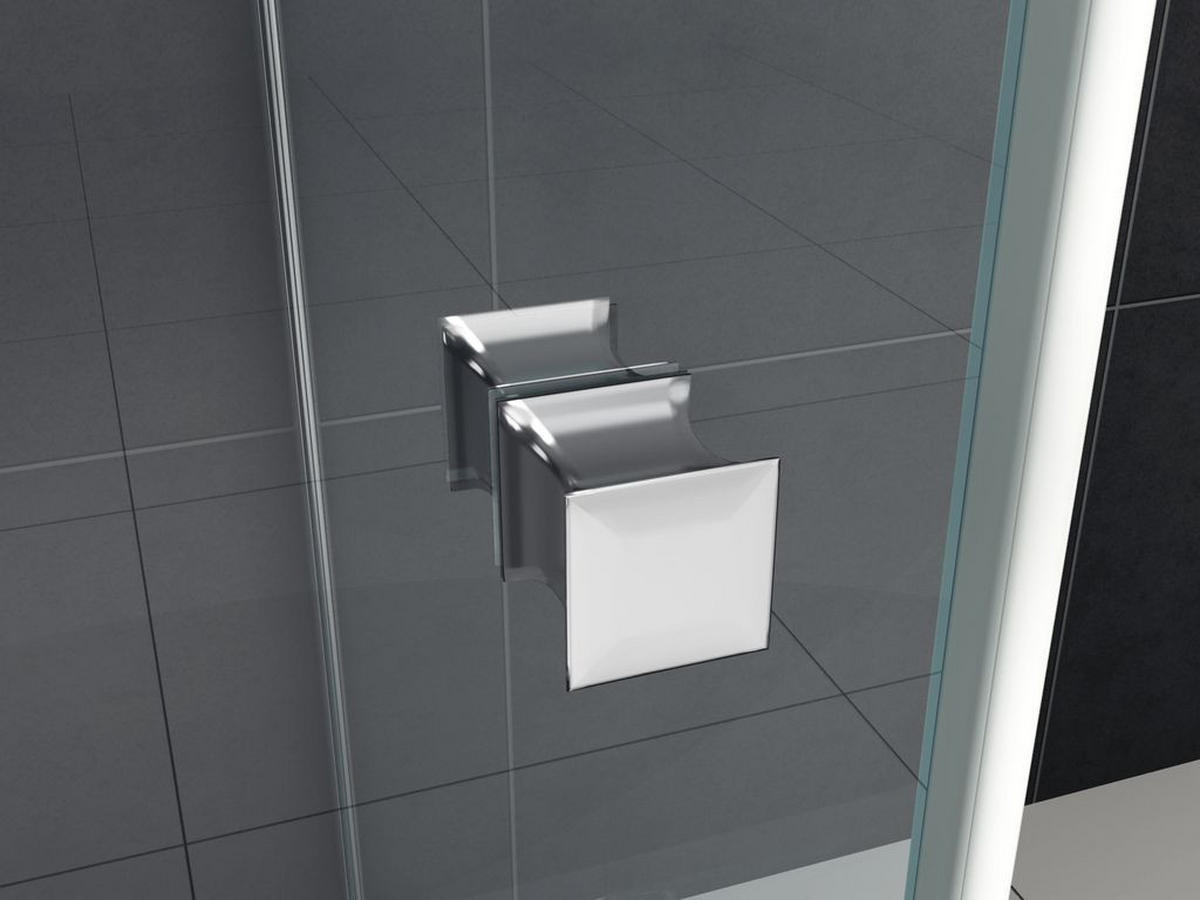 DUSCHKABINE RECREO Klar 80 x 80 x 190 cm 6 mm ESG - Klar, Glas (80/80/190cm) - Glasdeals