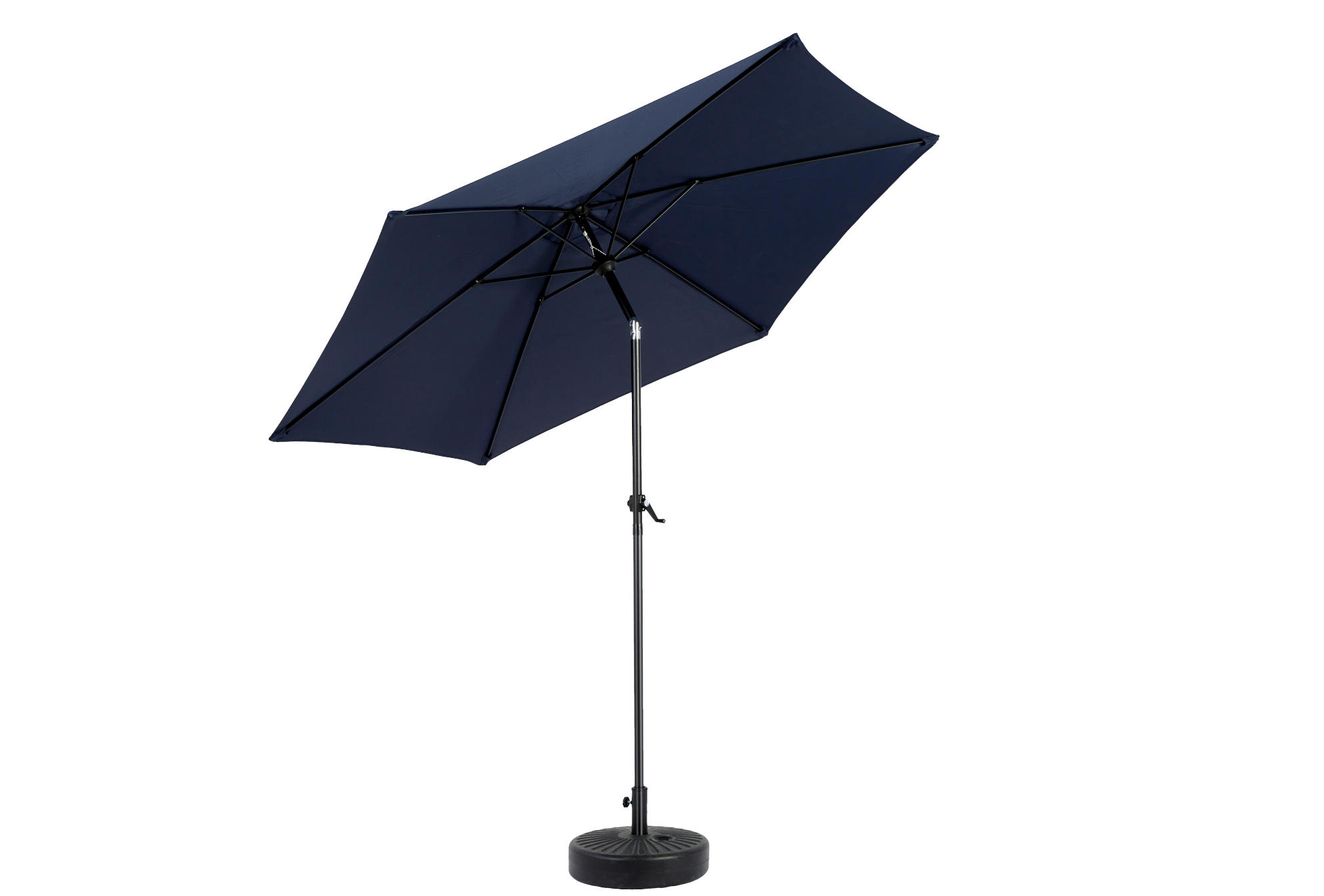 DOPPEL-SONNENSCHIRM aus Stahl 264x264x250 cm in Blau mit Kurbel & Neigefunktion - Blau, Metall (264/264cm) - Modfu