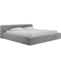 POLSTERBETT Lipari 140x200 Grau - Naturfarben/Grau, Holz/Textil (140/200cm) - Graingold