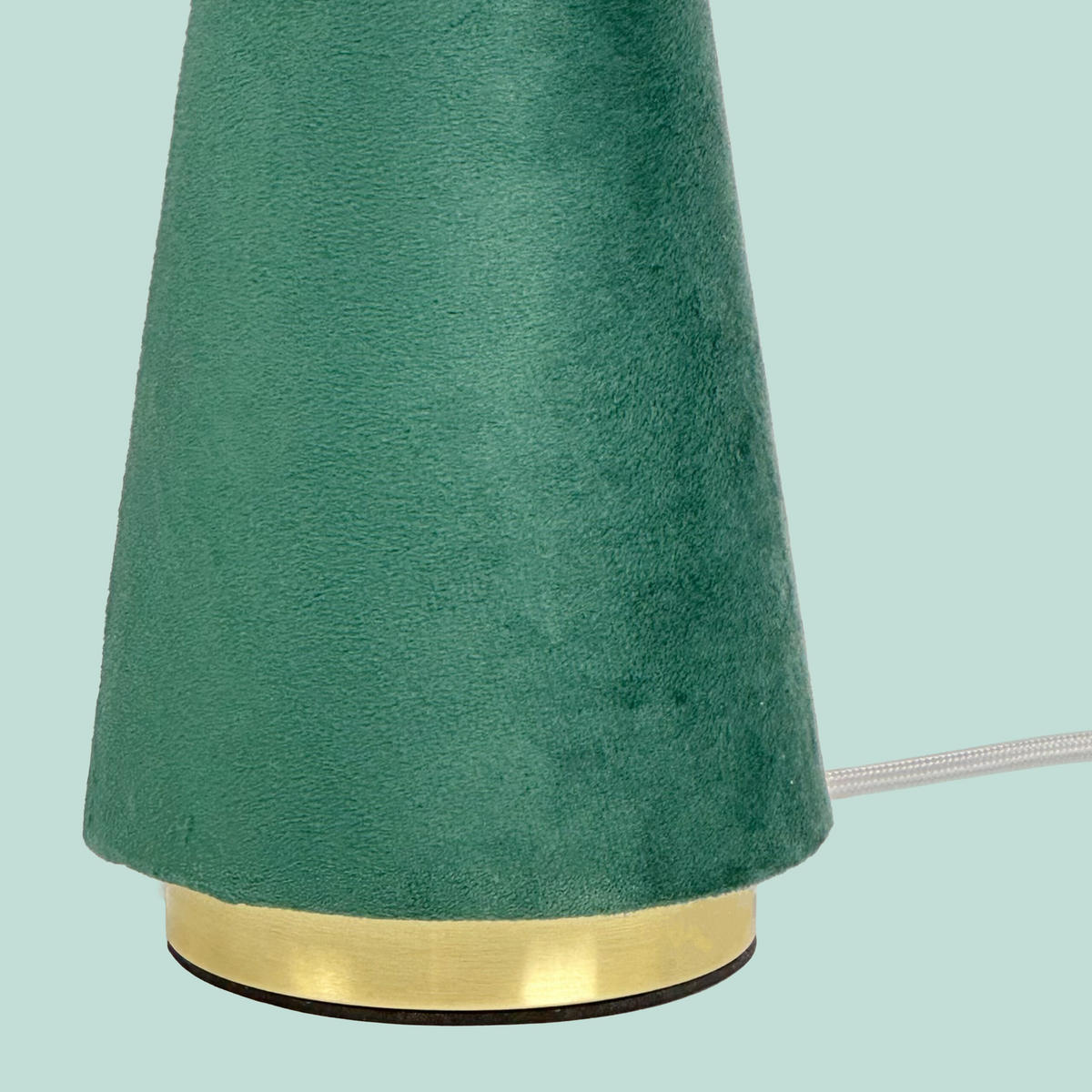 TISCHLAMPE - Dunkelgrün, Textil/Metall (30/30/47cm) - Relaxdays