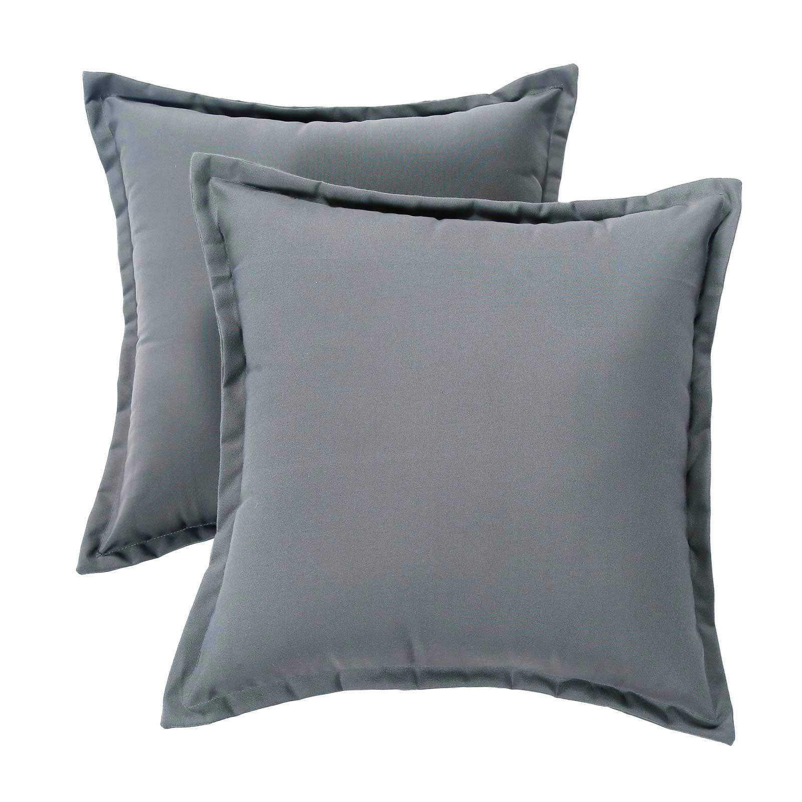 OUTDOOR-KISSEN 2er-Set grau 45/45 cm - Grau, Textil (45/45cm) - Homescapes