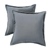 OUTDOOR-KISSEN 2er-Set grau 45/45 cm - Grau, Textil (45/45cm) - Homescapes
