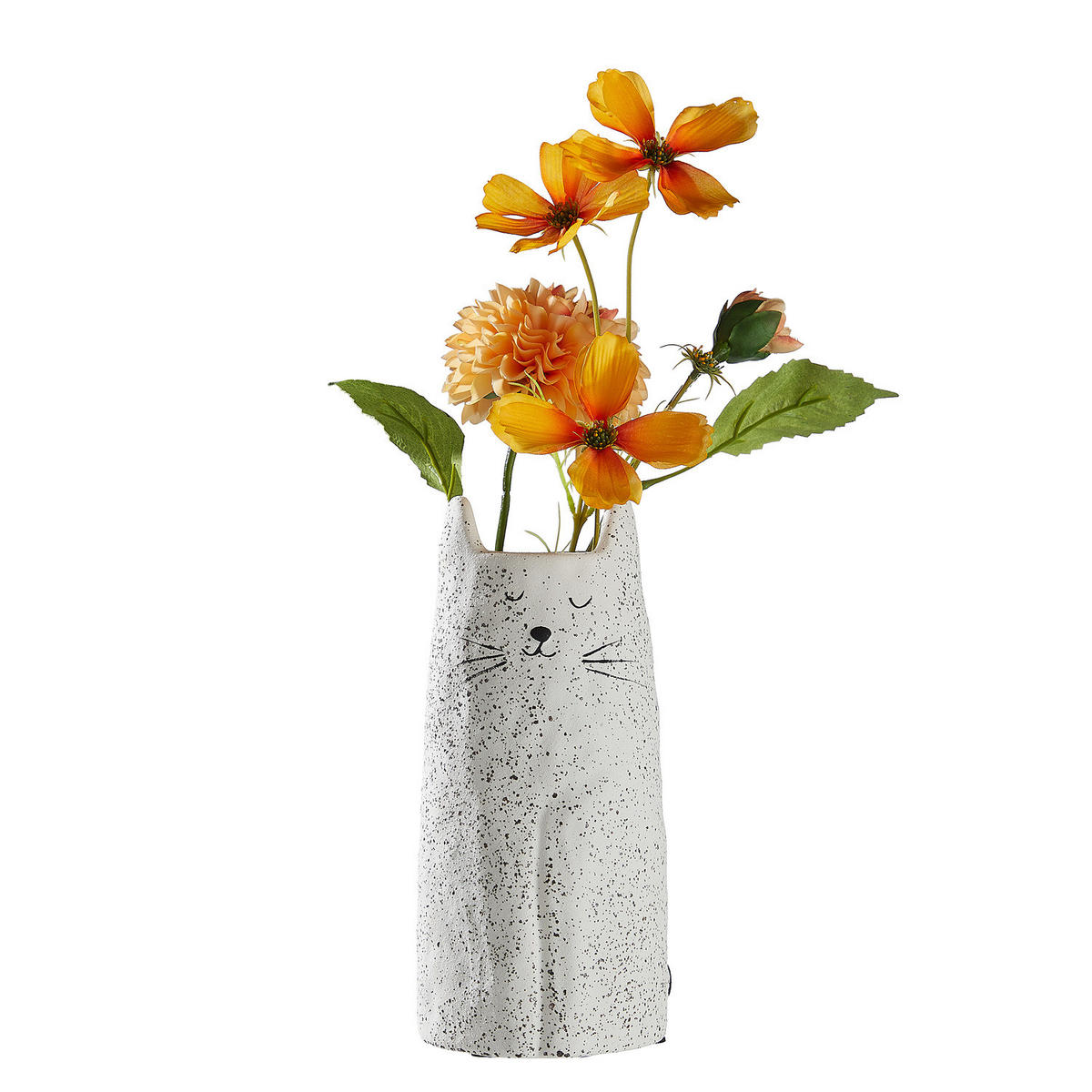VASE Gato Katze 26 cm - Weiß, Keramik (26cm) - Butlers