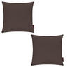 KISSENHÜLLE 2er Set Fino uni 40/40 cm - Braun, Textil (40/40cm) - Magma Heimtexx