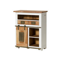 KOMMODE Mango 75x36x90 weiß lackiert RAILWAY #552 - Weiß, Holz (75/90/36cm) - Massivmoebel24