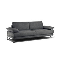 SOFA LORI 3-Sitzer, dunkelgrau - Dunkelgrau/Schwarz, Holzwerkstoff/Textil (245/87/96cm) - Courtois Laville