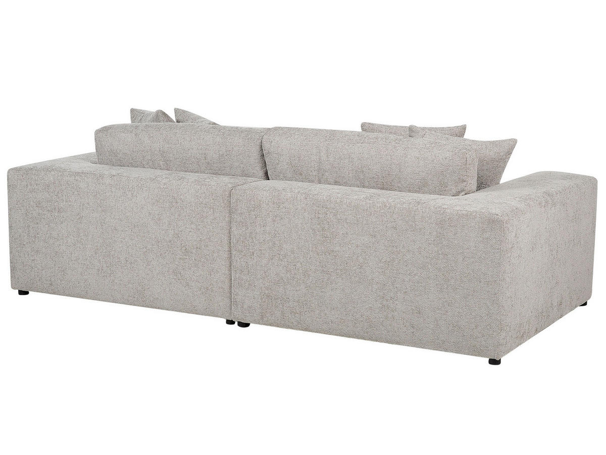 3-SITZER-SOFA taupe mit Kissen Glorvika - Beige, Textil (240/58/120cm) - Beliani